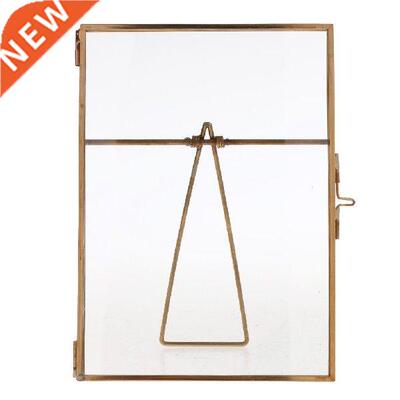 Vintage Metal & Glass Freestanding Photo Display Picture