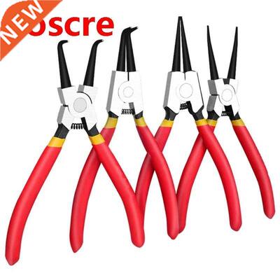 4 Pcs 7in Circlip Pliers Internal External Spring Bent Strai