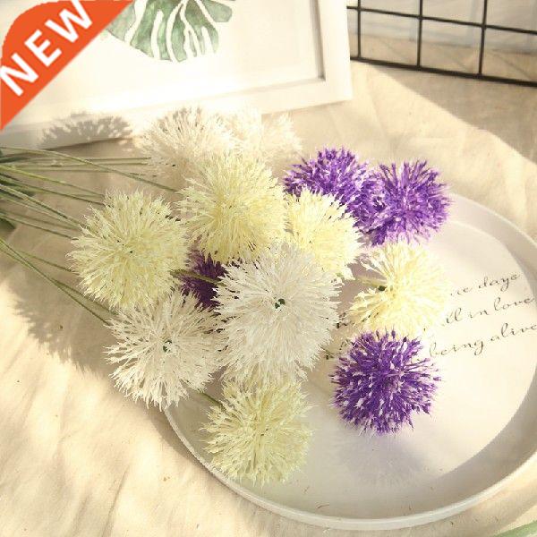 Artificial flower pompom Dandelion onion ball plant branch
