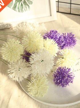 Artificial flower pompom Dandelion onion ball plant branch