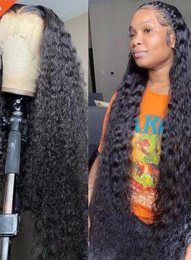 30 40 inch 360 13x6 Lace Frontal Human Hair Wigs Deep Wave W