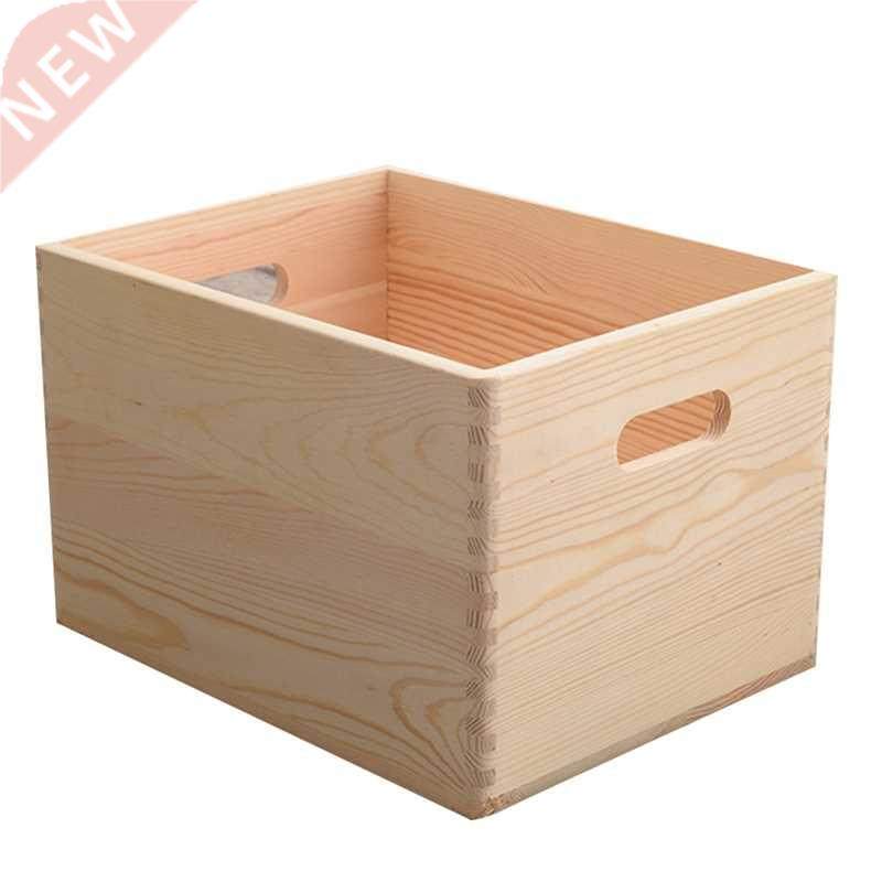 sundries storage box large capacity desktop storage wooden