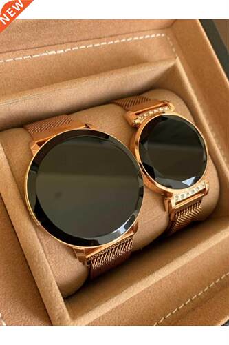 Rose Gold Color Mesh Magnet Cord Touch Screen Dear Watches