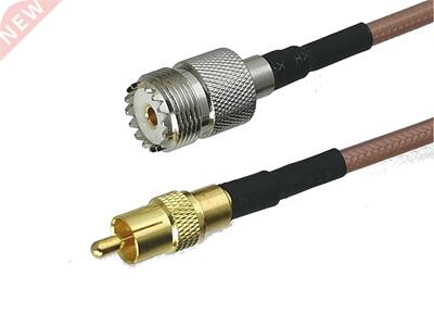 RG142 UHF SO29 Female jack to RCA TV Male plug Straight Con