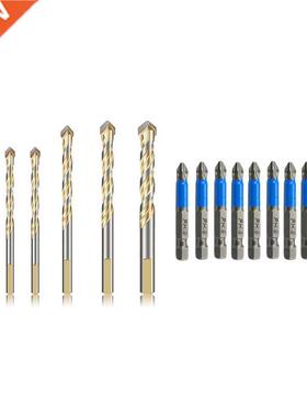 7 Pcs Drill Bit Set with Storage Case & 10 Pcs Magnetic Hex