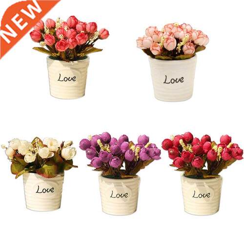 New Style 1 Bouquet with 15 Heads Silk Artificial Rose Flowe