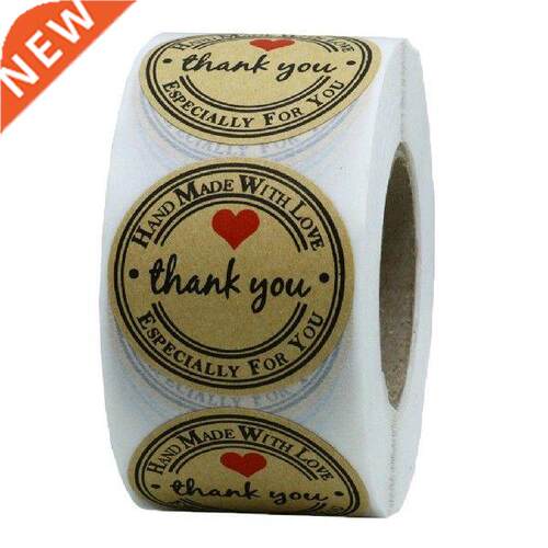 Roll of 500pcs Self-adhesive Self-adhesive Kraft Labels
