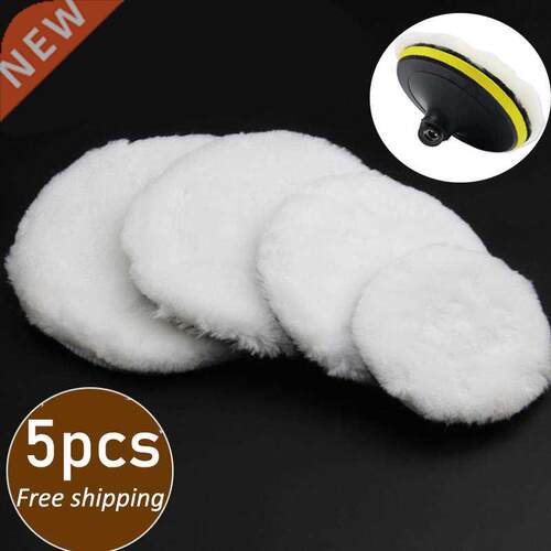 5 Sizes 75-175mm Wool Polishing Disc Car Beauty Waxing Self-