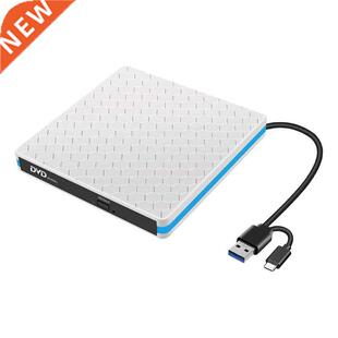 External DVD CD Drive with USB .0 and Type-C Interface, Por