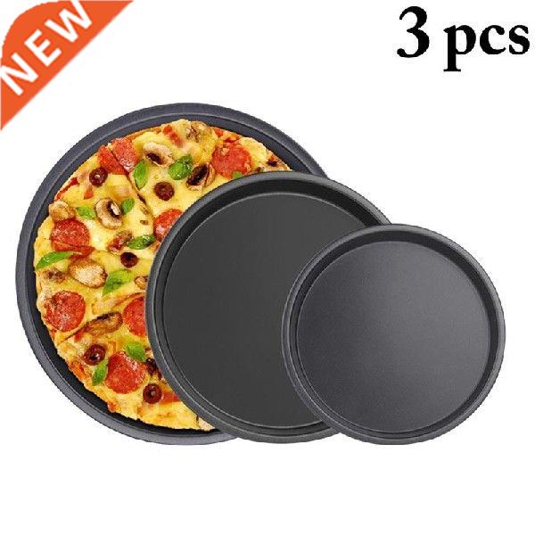 3pcs Non-Stick Quiche Flan Pan Molds Pie Pizza Cake Round
