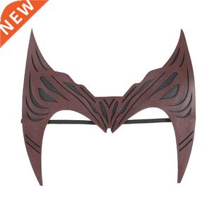 Movie Wanda Vision Scarlet Cosplay Witch Headwear Soft PU Le