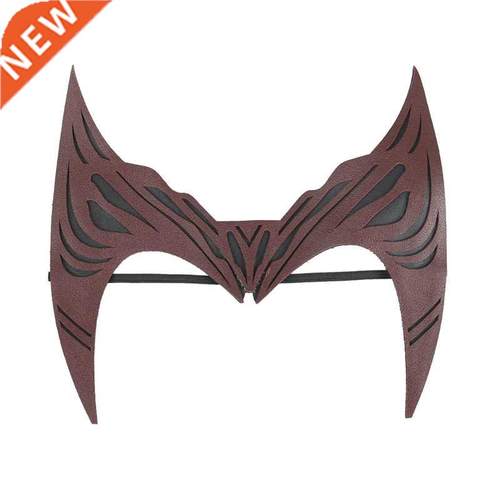 Movie Wanda Vision Scarlet Cosplay Witch Headwear Soft PU Le