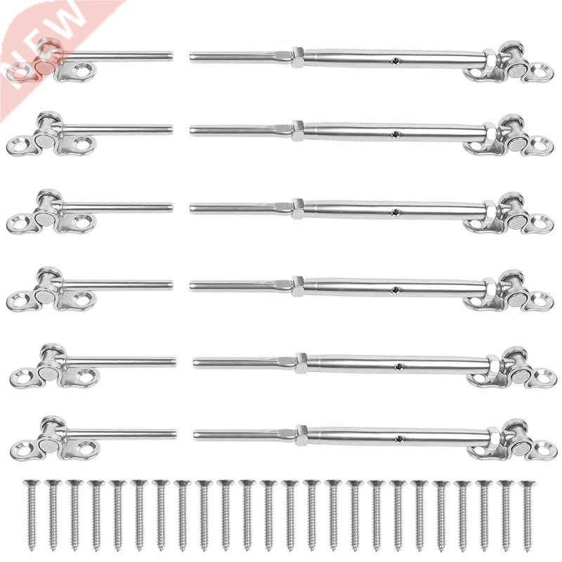 6 Pack T16 Stainless Steel Cable Railing Kits Fit 1/8Inch S
