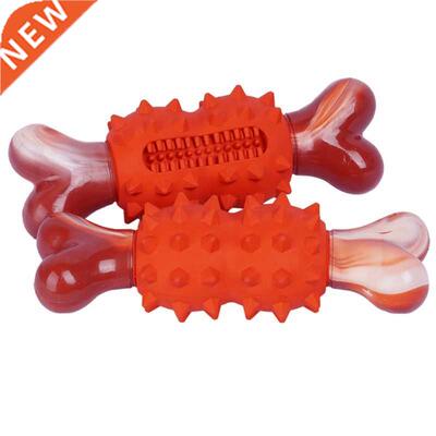 Dog Bone Durable Rubber Nylon Shape Pet Chew Interactive Dog