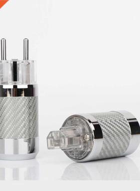 Hifi audio Silver Plated EU Schuko Power Plug IEC Female con