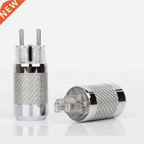 Hifi audio Silver Plated EU Schuko Power Plug IEC Female con