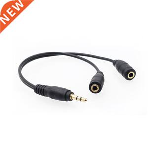 Hot 1pcs Black 3.5mm 1 In 2 Couples Audio Line Earbud Headse