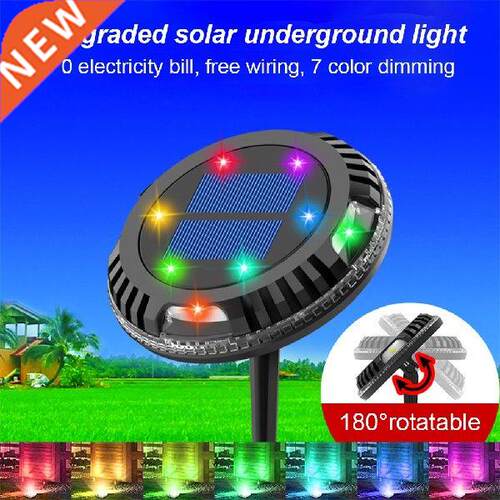 Garden Light Solar Power 180° Rotating Pathway Lamp IP65