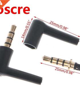 10 Pcs Gold Plated 3/4 Pole 3.5mm 90° Male Stereo Headph