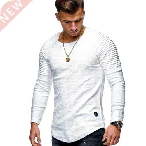 Hot 2022 Solid Color Sleeve Pleated Patch Detail Long Sleeve