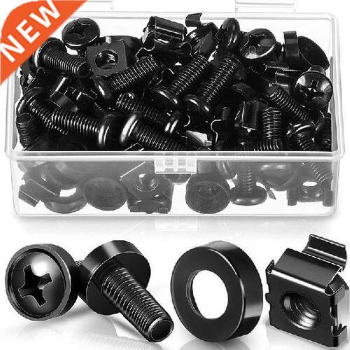 50 Pack M6 X 16 Mm Rack Mount Cage Nuts Screws And Washers