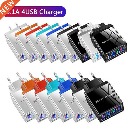 Fast 4 USB Charger Quick Charge 3.0 Fast USB Wall Charger Po