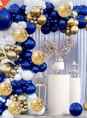 Blue Silver Macaron Balloon Garland Arch Kit Wedding Birthda