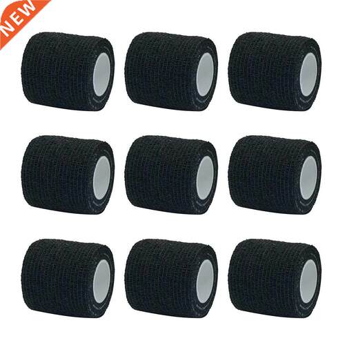 1/6/10Pcs Blck Sport Self dhesive Elstic Bndge Wrp Tp