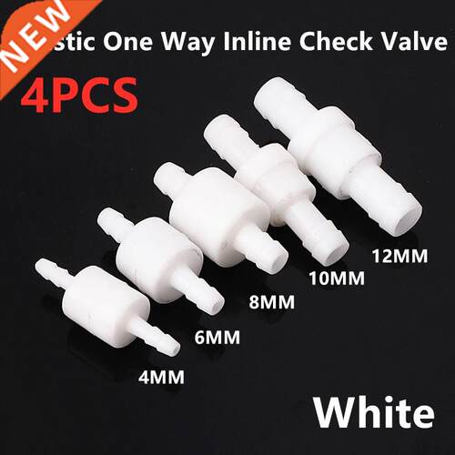 1PC/4PCS Plastic 6/8/10/12MM One Way Inline Check Valve Gas
