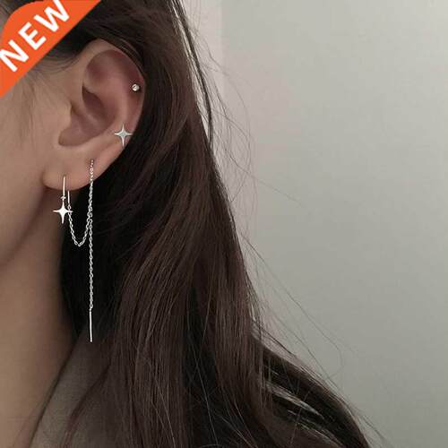 TURAVZ Romantic French Silver Color Asymmetric Star Half Rou