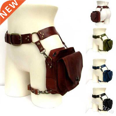 Medieval Waist Ring Belt Pouch Steampunk Leather Fanny Bag F
