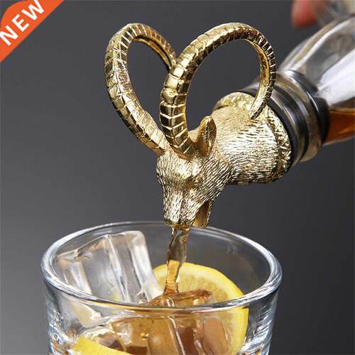 1pcs Antelope Head Wine Pourer Alloy Wine Stopper Bottle