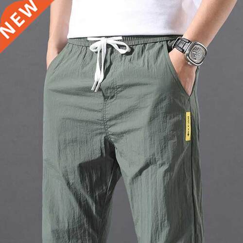 2022 Summer Men Pants Sports Outdoor Casual Trousers Solid C