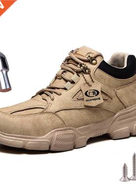 2022 Work Safety Shoes Men Lightweight Safety Boots Indestru