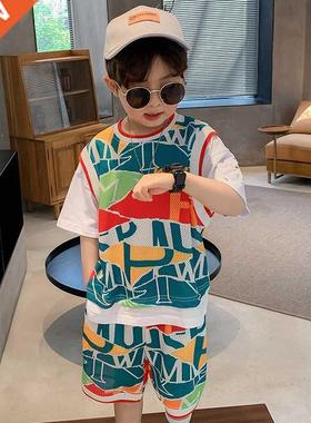2022 summer Children Tracksuits Clothes Children Boys shirt+