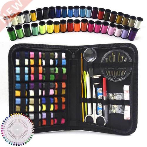 128 Pcs/Set Travel Sewing Box Kit Sewing Thread Stitches