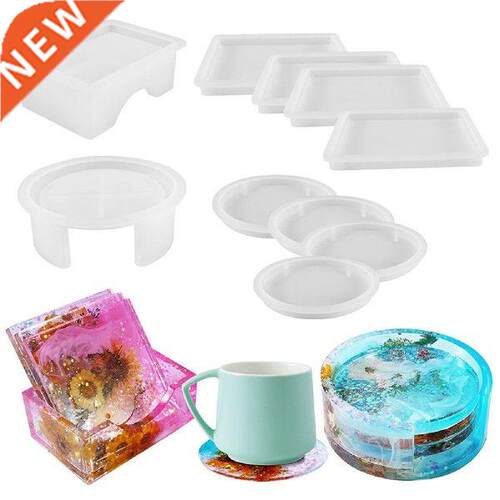 Coaster Resin Molds DIY Cups Mats Epoxy Silicone Mold