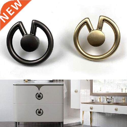 Vintage Round Ring Furniture Door Pull Handle Alloy Cabinet