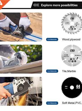 120V/230V Mini Circular Saw 500W Plunge Cut Track Cutting Wo