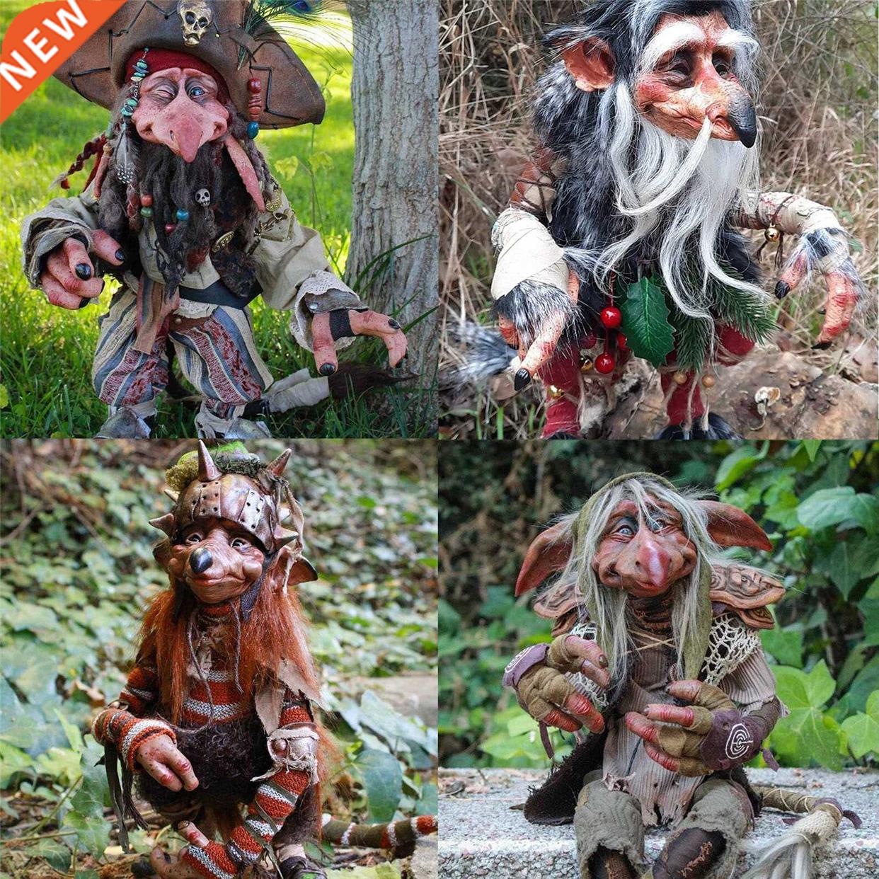 2021 Halloween Gden Gnome Figurine Small Goblin Elf