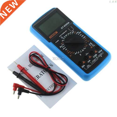 DT-9205A LCD Dgtal Blue Multmeter Electrc Handheld Teste