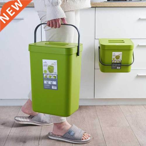 Wall Mounted Folding Waste Bin Kitchen Cabinet Hanging Trash