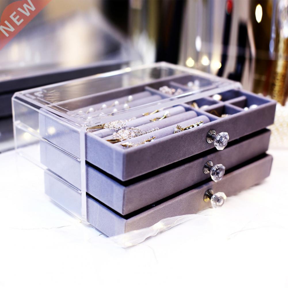 Drawer Design Jewelry Display Box Dustproof Acrylic Ladies P