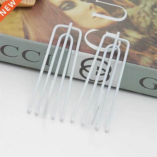 White 30pcs Four Fork Metal Anti-rust Curtain Tape Hook Curt