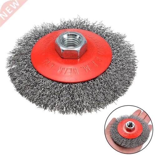1Pcs 4 Inch 100mm M14 Thread Wire Bevel Brush For Metal Rust