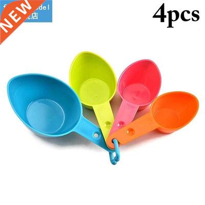 4Pcs/Set Plastic Measuring Spoon Set Scale Plastic Measure C
