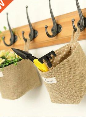 Living Room Storage Sack Cloth bags Hanging Grocery cloth fl