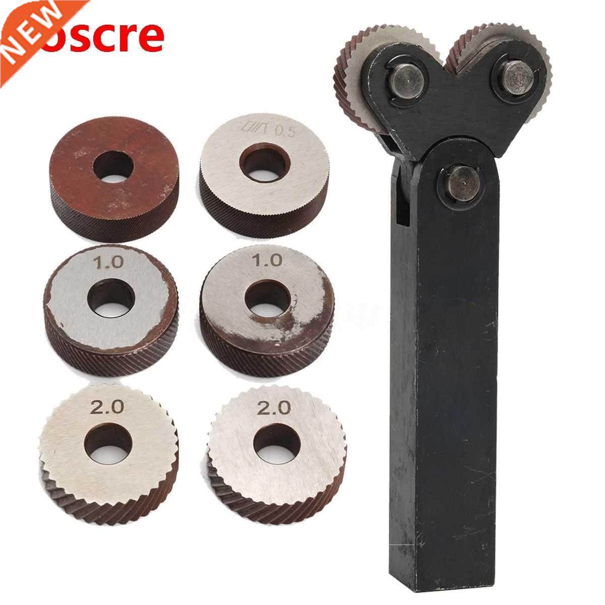 1set 26mm Dual Wheel Knurling Tool 0.5mm 1mm 2mm Steel Dia D