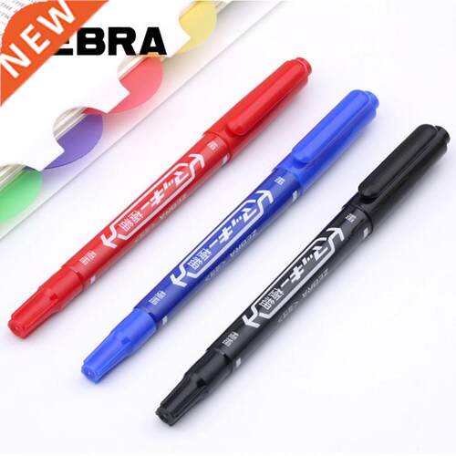 Small Double headed ZEBRA marker pen Two written lines Mark