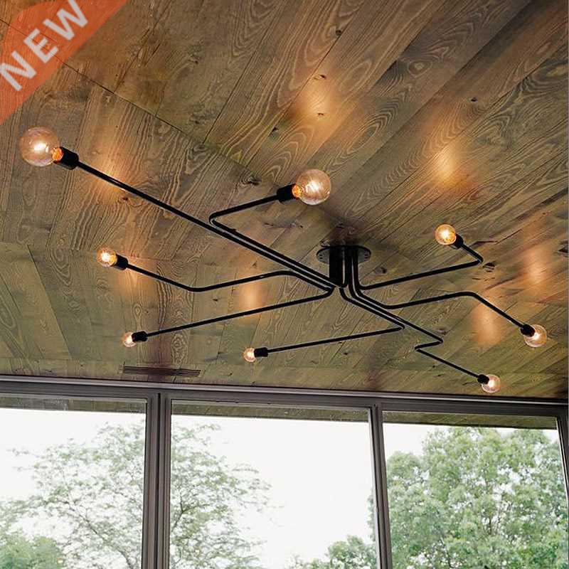 Vintage Pendant Lights Lamps Multiple Rod Wrought Iron Ceili